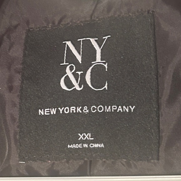 New York & Company Black Faux Leather Jacket - Picture 3 of 4